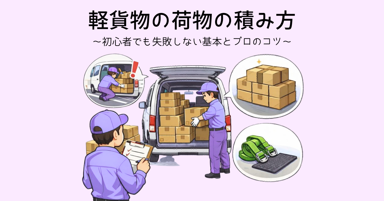 軽貨物の荷物の積み方｜初心者でも失敗しない基本とプロのコツ