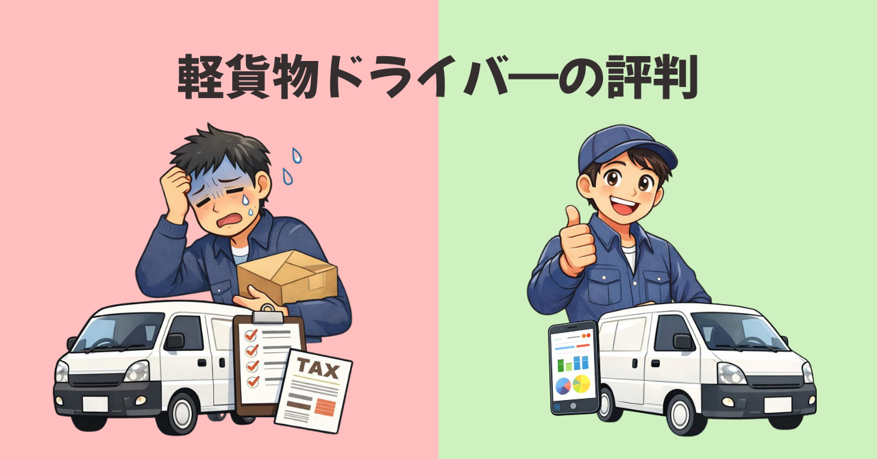 軽貨物ドライバーの評判｜良い点・悪い点まとめ