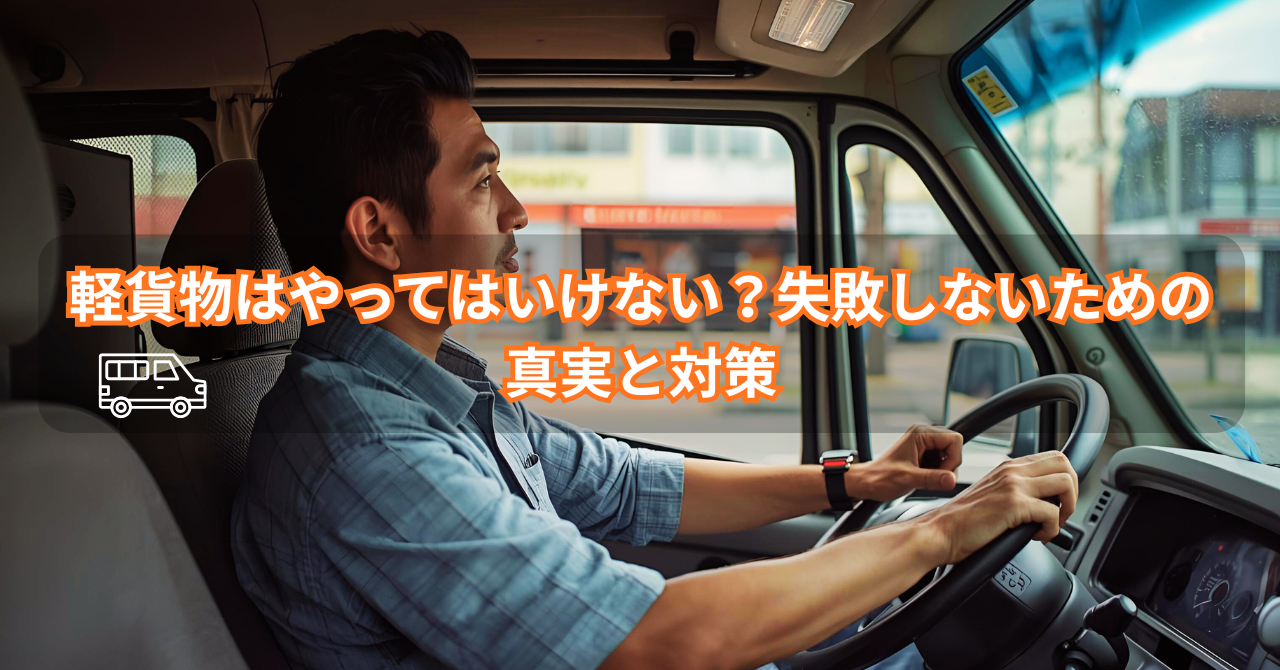 軽貨物はやってはいけない？失敗しないための真実と対策