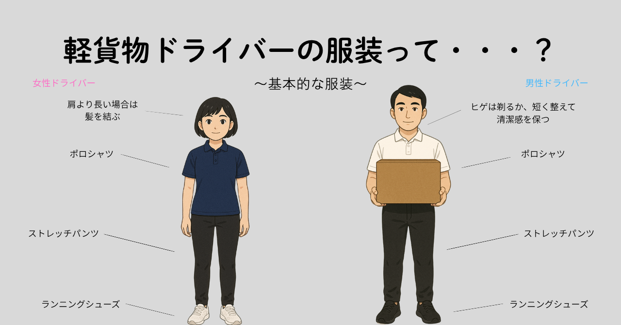 軽貨物ドライバーの服装ガイド｜安全で動きやすい選び方