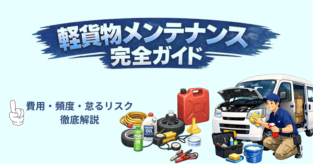 軽貨物メンテナンス完全ガイド｜費用・頻度・怠るリスクまで徹底解説