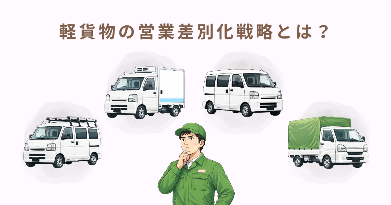 軽貨物の営業差別化戦略とは？車両別に仕事を増やす方法