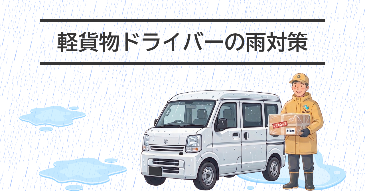 軽貨物ドライバーの雨対策｜事故・荷物濡れ・クレームを防ぐポイント